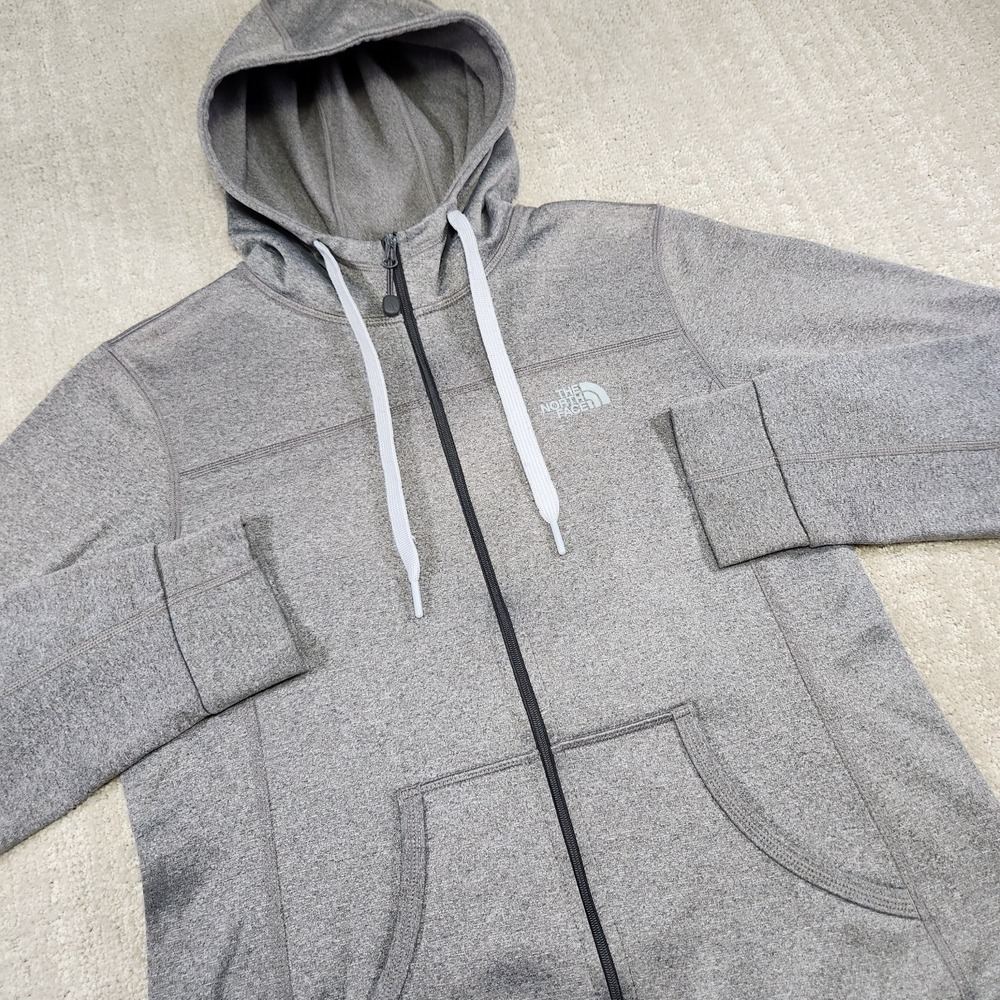 North Face‎ Jacket Women Medium Lightweight Fleece Full Zip Hoodie Gray